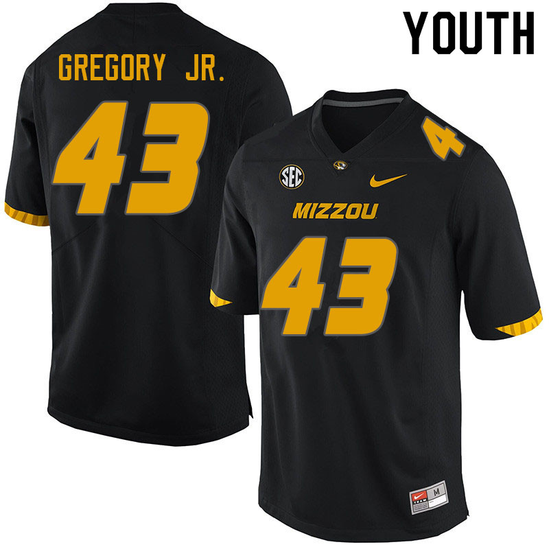 Youth #43 Brandon Gregory Jr. Missouri Tigers College Football Jerseys Sale-Black - Click Image to Close